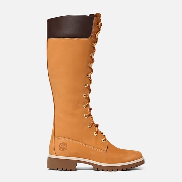 Timberland Brown Lace-Up Knee-High Boots - Picture 1 of 16